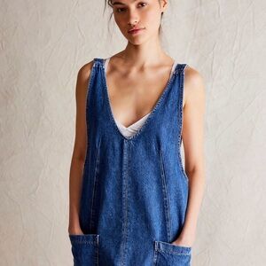 Blue Denim Overalls Dress